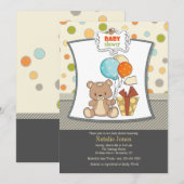 Teddy Bear Baby Shower Einladung (Vorne/Hinten)