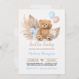 Teddy Bear Baby Shower Einladung