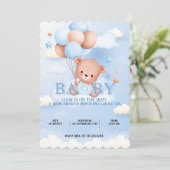 TEDDY BEAR BABY SHOWER EINLADUNG (Stehend Vorderseite)