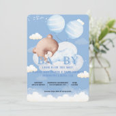 TEDDY BEAR BABY SHOWER EINLADUNG (Stehend Vorderseite)