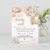 Teddy bear baby shower einladung (Stehend Vorderseite)