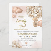 Teddy bear baby shower einladung (Vorne/Hinten)