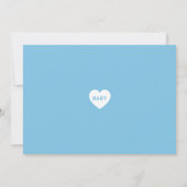 Teddy Bear Baby Shower Einladung, blauer Hintergru Einladung (Rückseite)