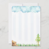 Teddy Bear Baby Shower Einladung Blue Boy einladen (Rückseite)