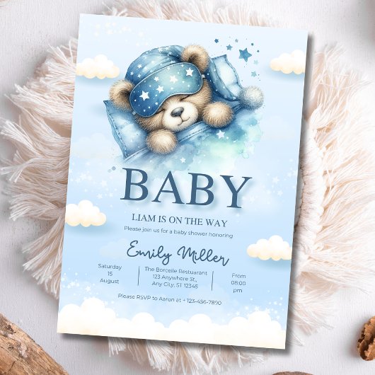 Teddy Bear Baby Shower Einladung, Boy Baby Dusche Einladung
