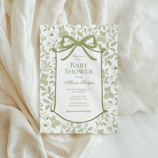 Teddy Bear Baby Shower Einladung | elegant