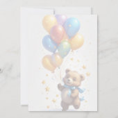 Teddy Bear Baby Shower Einladung für Baby Girl (Rückseite)