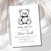 Teddy Bear Baby Shower Einladung, Geschlecht neutr Einladung