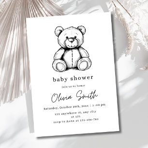 Teddy Bear Baby Shower Einladung, Geschlecht neutr Einladung
