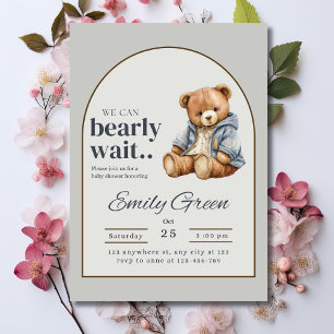 Teddy Bear Baby Shower Einladung, kann frühzeitig  Einladung