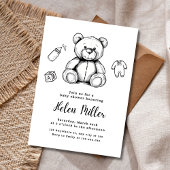Teddy Bear Baby Shower Einladung, Minimalistisches Einladung