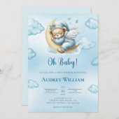 Teddy Bear Baby Shower Einladung Oh Baby (Vorne/Hinten)