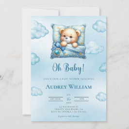 Teddy Bear Baby Shower Einladung Oh Baby Kissen