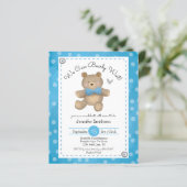 Teddy Bear Baby Shower Einladungen (Stehend Vorderseite)