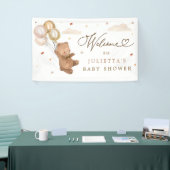 Teddy Bear Baby Shower Gender Neutral Bear Willkom Banner (Messeveranstaltung)