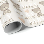 Teddy Bear BABY SHOWER Gender Neutral Geschenkpapier (Rolleneckpunkt)
