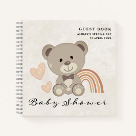 Teddy Bear Baby Shower Gender Neutral Guest Book Notizblock
