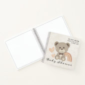 Teddy Bear Baby Shower Gender Neutral Guest Book Notizblock (Innenseite)