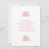 Teddy Bear Baby Shower Girl Einladung (Rückseite)