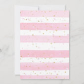 Teddy Bear Baby Shower Girl Einladung (Rückseite)