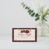 Teddy Bear Baby Shower Girl Plaid Bow Diaper Begleitkarte (Stehend Vorderseite)