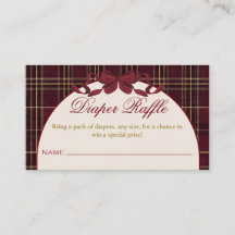 Teddy Bear Baby Shower Girl Plaid Bow Diaper