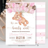 Teddy Bear Baby Shower Girl Serviette
