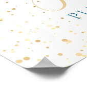 Teddy Bear Baby Shower Gold Favoriten Schild (Ecke)