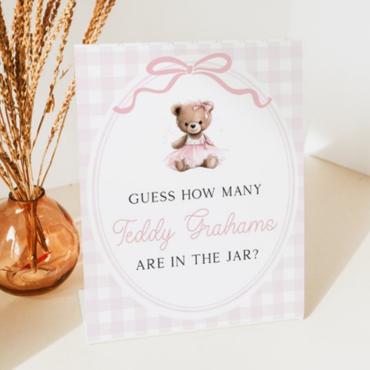 Teddy Bear Baby Shower How Many Teddy Grahams Sockelschild