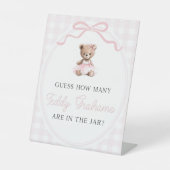 Teddy Bear Baby Shower How Many Teddy Grahams Sockelschild (Vorderseite)