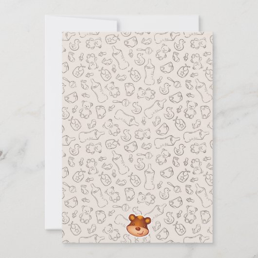 Teddy Bear BaBy Shower Invitation (Rückseite)