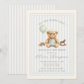 Teddy Bear Baby Shower Invitation Einladung (Vorne/Hinten)
