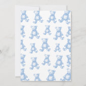 Teddy bear baby shower invitation einladung (Rückseite)