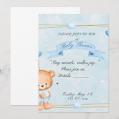 Teddy Bear Baby Shower Invite Einladung (Vorne/Hinten)