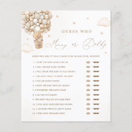 Teddy Bear Baby Shower Mommy oder Daddy Game