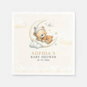 Teddy Bear Baby Shower | Neutral Boy Party Table  Serviette (Vorderseite)