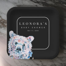 Teddy Bear Baby Shower Paper Plate