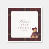 Teddy Bear Baby Shower  Serviette (Vorderseite)