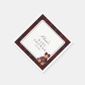 Teddy Bear Baby Shower  Serviette (Ecke)