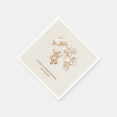 Teddy Bear Baby Shower Serviette (Ecke)