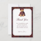 Teddy Bear Baby Shower Thank You Card Dankeskarte (Vorderseite)
