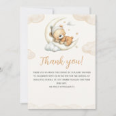 Teddy Bear Baby Shower Thank You Card Dankeskarte (Vorderseite)