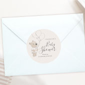 Teddy Bear Baby Shower Vielen Dank Runder Aufkleber