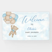 Teddy Bear Baby Shower Welcome Banner (Horizontal)