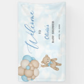 Teddy Bear Baby Shower Welcome Banner (Vertikal)