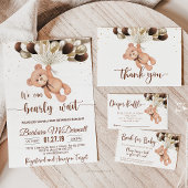 Teddy Bear Baby Shower Wir können kaum warten Geschenkanhänger