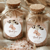 Teddy Bear Baby Shower Wir können kaum warten Runder Aufkleber