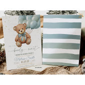 Teddy Bear Baby Shower Wir können warten Einladung
