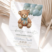 Teddy Bear Baby Shower Wir können warten Einladung