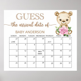 Teddy Bear Baby Showrate Terminkalender Poster